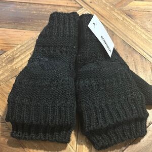 Sonoma black gloves / open fingers mittens